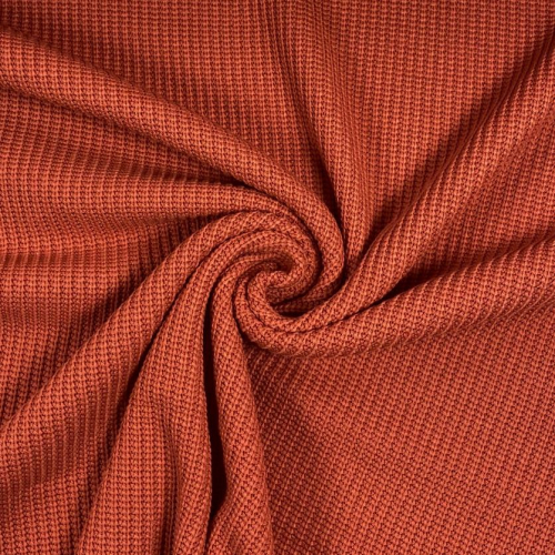 RESTSTÜCK 1,10m !!! - Baumwoll Strick - terracotta