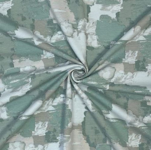 Preview: RESTSTÜCK 0,90m !!! - Bio Jersey - Abstract Painting - dusty mint