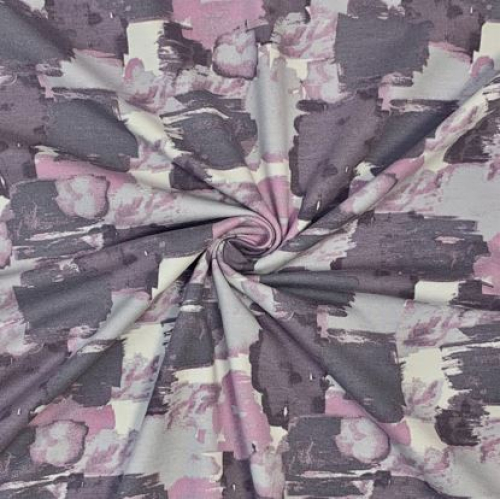 Preview: RESTSTÜCK 1,10m !!! - Bio Jersey - Abstract Painting - lilac