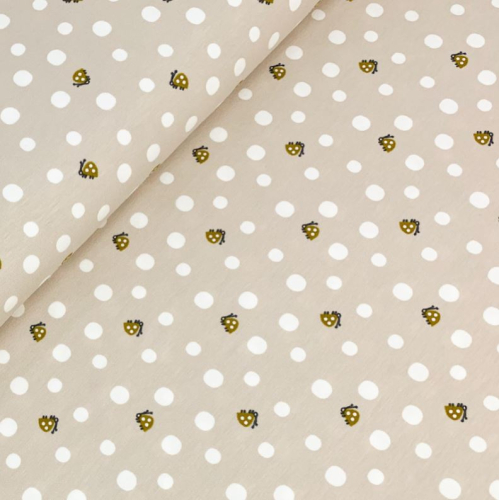 Preview: RESTSTÜCK 0,50m !!! - Bio Jersey - Beetle - beige