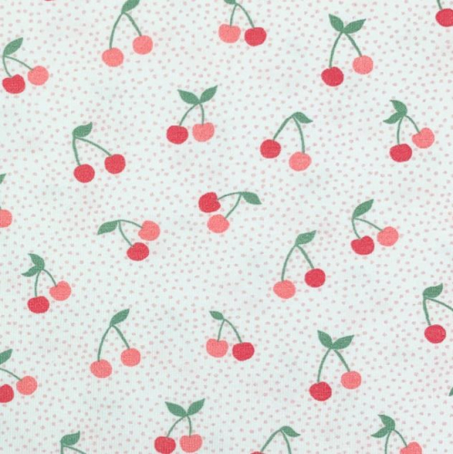 Preview: RESTSTÜCK 2,00m !!! - Bio Jersey - Cherry - white