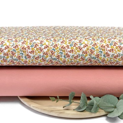 Bio Jersey - Peachy Flowers