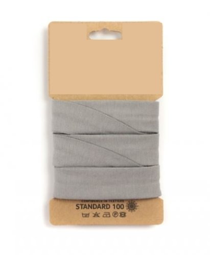 Bio Jersey Schrägband - elastisch - grey - 3m