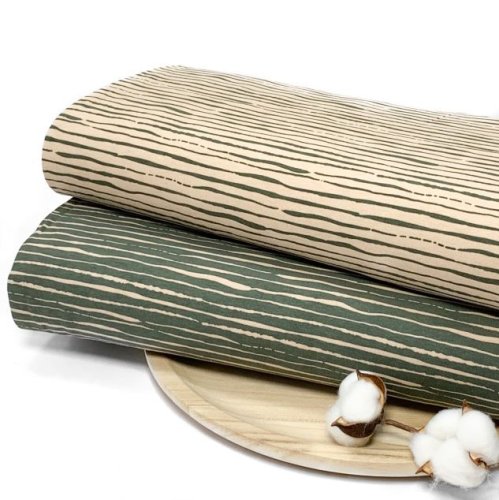 Preview: RESTSTÜCK 1,40m !!! - Bio Jersey - Stripes - sand