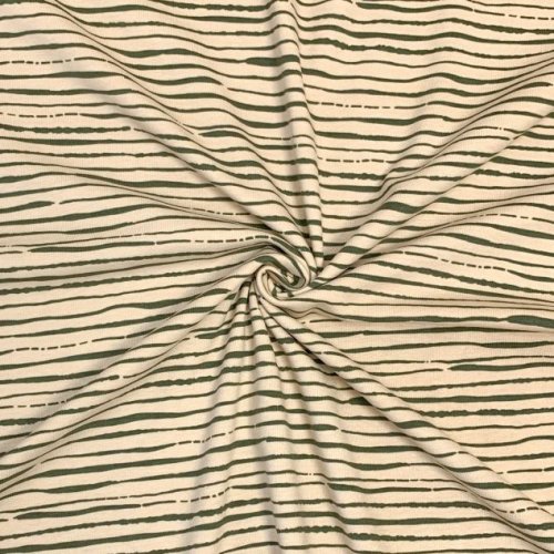 RESTSTÜCK 1,40m !!! - Bio Jersey - Stripes - sand