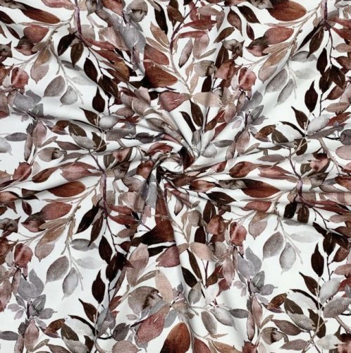 Bio Jersey - Tendril Leaves - white