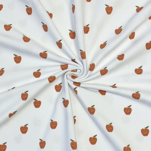 Bio Jersey - Watercolour Apples - white
