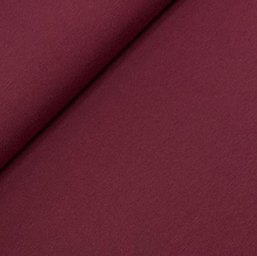 Preview: RESTSTÜCK 0,50m !!! - Bio Jersey - uni - weinrot