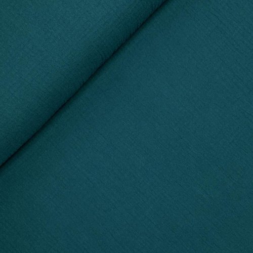 Bio Musselin - uni - dark cyan - F050