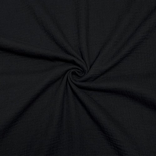 Bio Musselin - uni black - F001