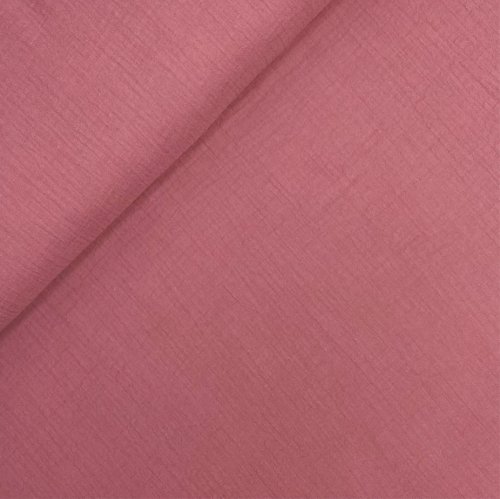 Preview: RESTSTÜCK 0,90m !!! - Bio Musselin - uni - mauve - F027