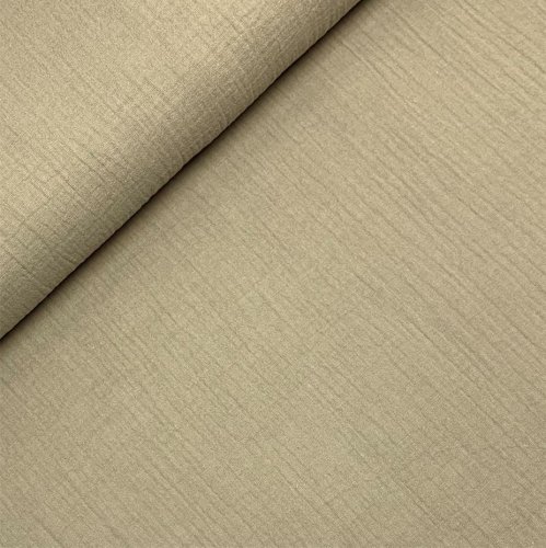 RESTSTÜCK 1,40m !!! - Bio Musselin - uni - taupe - F009
