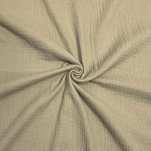 RESTSTÜCK 1,40m !!! - Bio Musselin - uni - taupe - F009