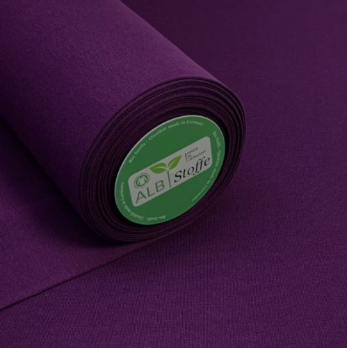 RESTSTÜCK 0,50m !!! - Bio Bündchen - Schlauch - viola - A85 - Albstoffe