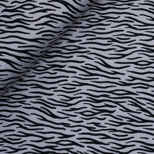 RESTSTÜCK 80cm !!! - Bio Soft Sweat - brushed - Zebra Luis - grey