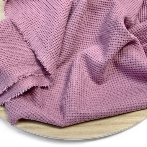 Bio Strickjersey - Waffel - lavender