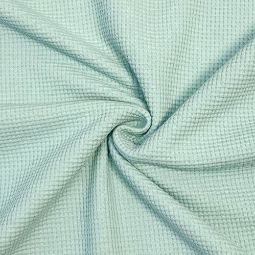 Preview: RESTSTÜCK 0,60m !!! - Bio Strickjersey - Waffel - light mint