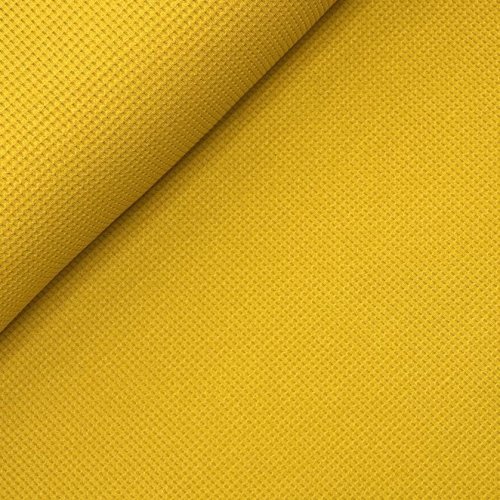 Preview: RESTSTÜCK 0,50m !!! - Bio Strickjersey - Waffel - mustard