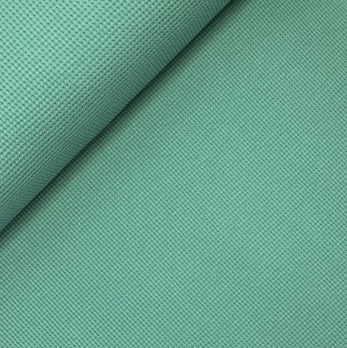 Bio Strickjersey - Waffel - old mint