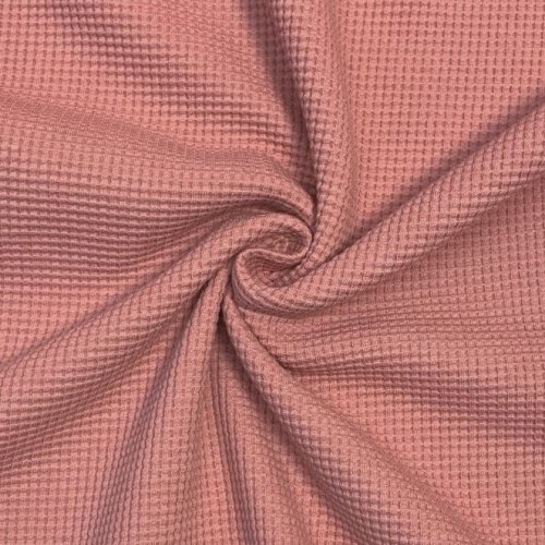 Preview: RESTSTÜCK 0,50m !!! - Bio Strickjersey - Waffel - old rose
