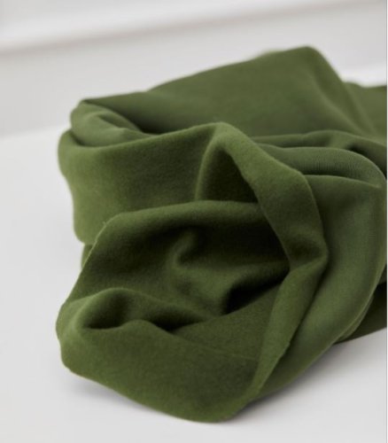 RESTSTÜCK 70cm !!! - Organic Sweat - basic brushed - green khaki - Mind the Maker