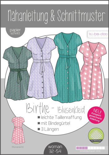 Papierschnittmuster - Birthe Blusenkleid - Damen - Kibadoo