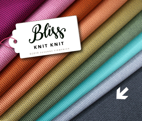 Bio Jacquard Jersey - Knit Knit - carbon-melange/schwarz - Bliss - Hamburger Liebe - Albstoffe
