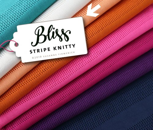 Bio Strick - Stripe Knitty - melone - Bliss - Hamburger Liebe - Albstoffe