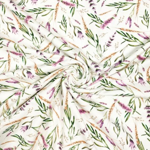 Jersey - Blumengräser - lila