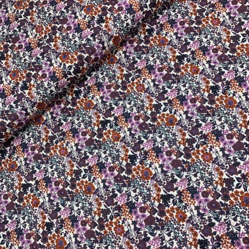 Baumwolle - Blumenmeer - terra-lilac