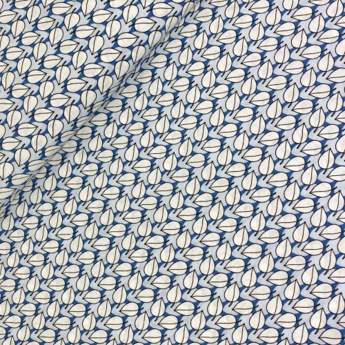 Viskose - Blätter klein - blau
