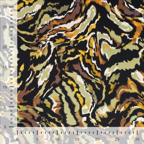 Viskosestretch - Brush stripes - khaki/black
