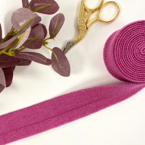 B-Ware!!! - Bündchen Modalstrick - 2 cm - malve - Waffle Fall