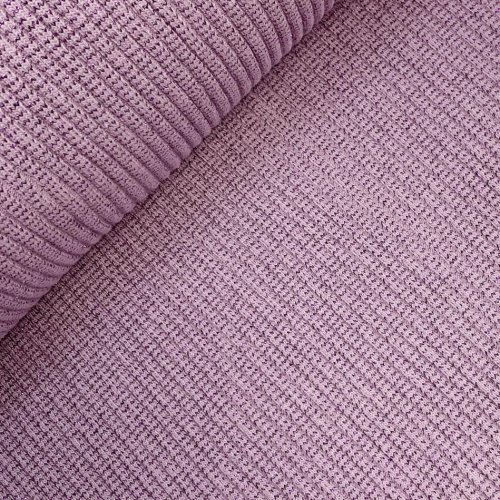Bündchen Schlauch - Heavy Rib - Glitzer - mauve/purple