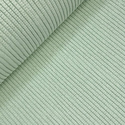 Bündchen Schlauch - Heavy Rib - Glitzer - mint/silver