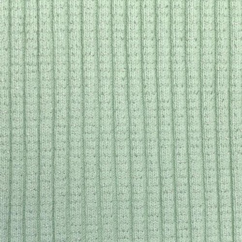 Bündchen Schlauch - Heavy Rib - Glitzer - mint/silver