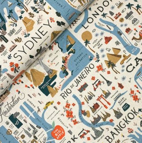 Canvas - Bon Voyage - City Guide - natural - by Rifle Paper Co.