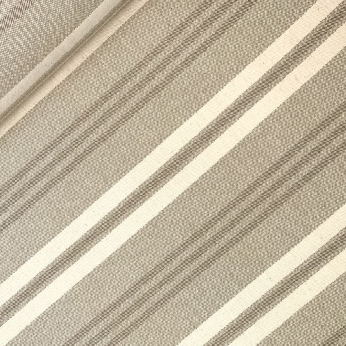 RESTSTÜCK 1,00m !!! - Canvas Leinenlook - Riviera Stripe - beige