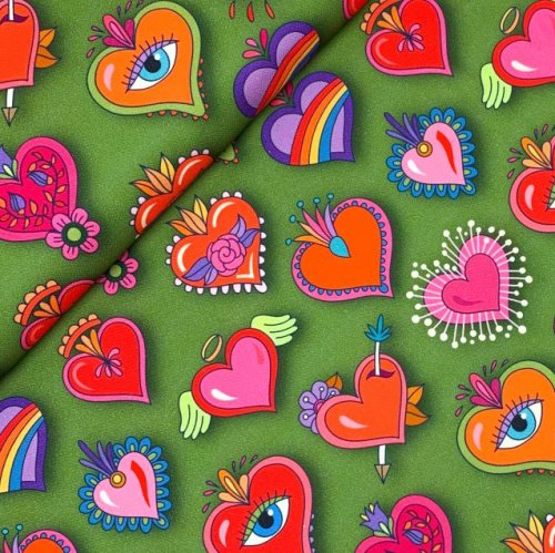 Bio Canvas - Valentine - Col. 01 - Love Letters - Hamburger Liebe - Albstoffe