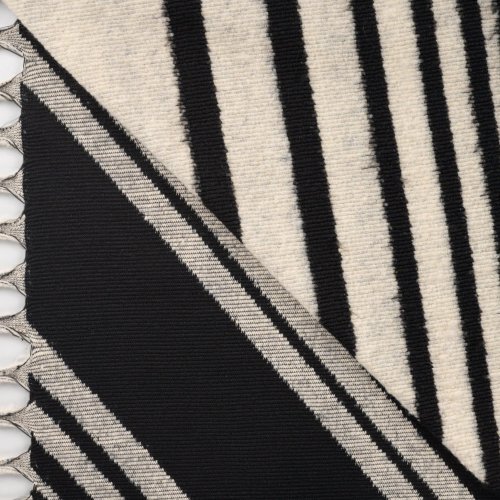 Cape mit Fransen - Kimo - black/ecru