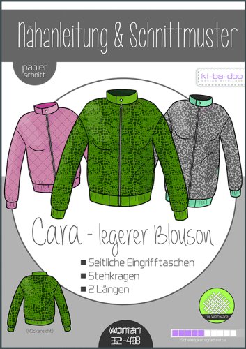 Papierschnittmuster -  Cara legerer Blouson - Damen - Kibadoo