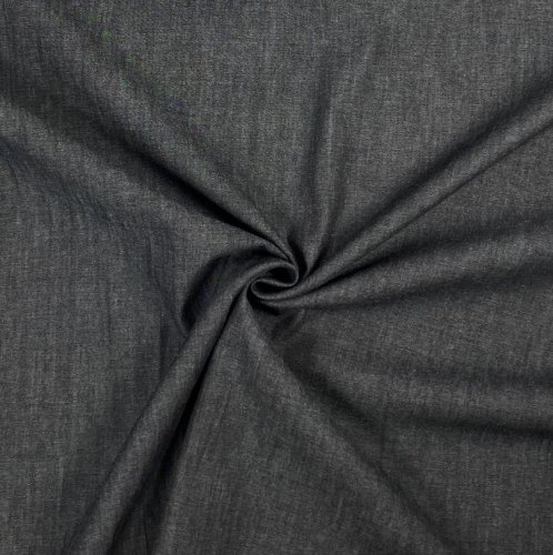 Chambray - uni - jeans schwarz