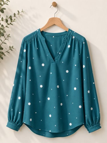 Preview: Viskose Twill mit LENZING™ ECOVERO™ Fasern - Dainty Dot - teal - Mind the Maker