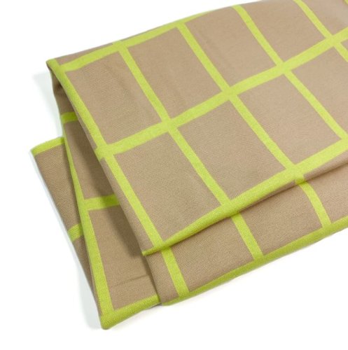 RESTSTÜCK 80cm !!! - Bio Jacquard - Check - lime - Summer Vibes - Albstoffe by Lidani