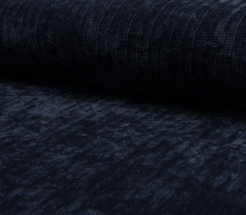 RESTSTÜCK 1.30m !!! - Chenille - Cable Claudy - blue navy