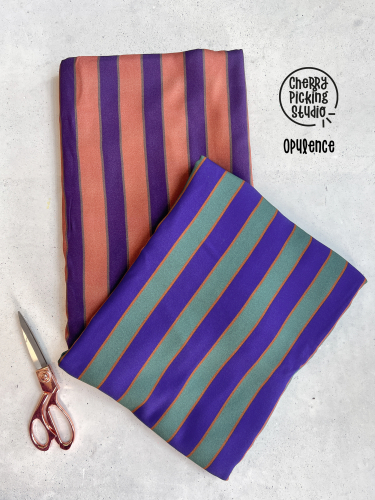 Viskose - Sunday Mood Streifen - lila/terracotta - Opulence - Swafing by Cherry Picking