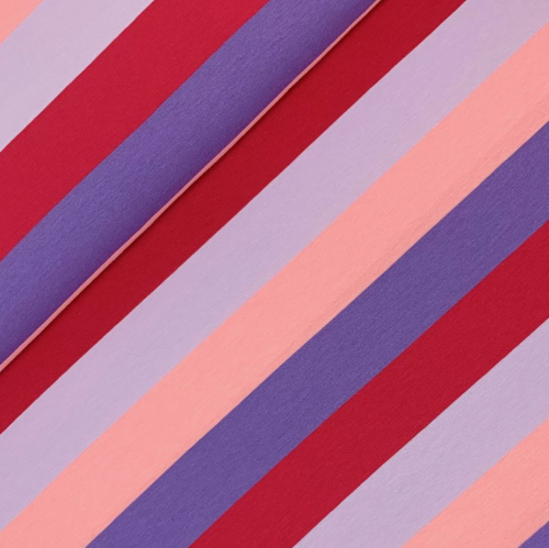 RESTSTÜCK 1,00m !!! - Jersey - Colourblocks - beere/lila
