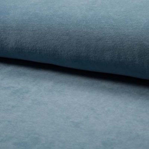 RESTSTÜCK 0,80m !!! - Cord Jersey - Fine Rib - dusty blue