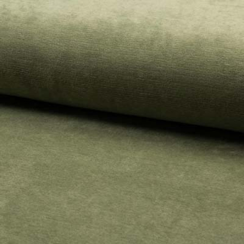 RESTSTÜCK 1,00m !!! - Cord Jersey - Fine Rib - khaki