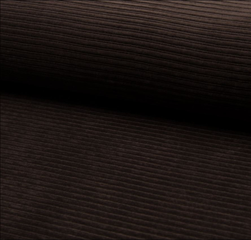 RESTSTÜCK 1,40m !!! - Breitcord Jersey - uni - dark brown
